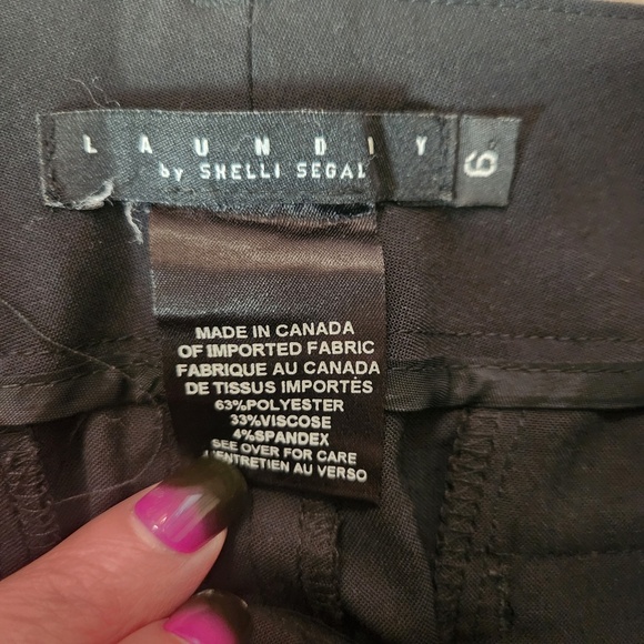 Laundry by Shelli Segal Black Wide Leg Pants Size 6 - Picture 2 of 6